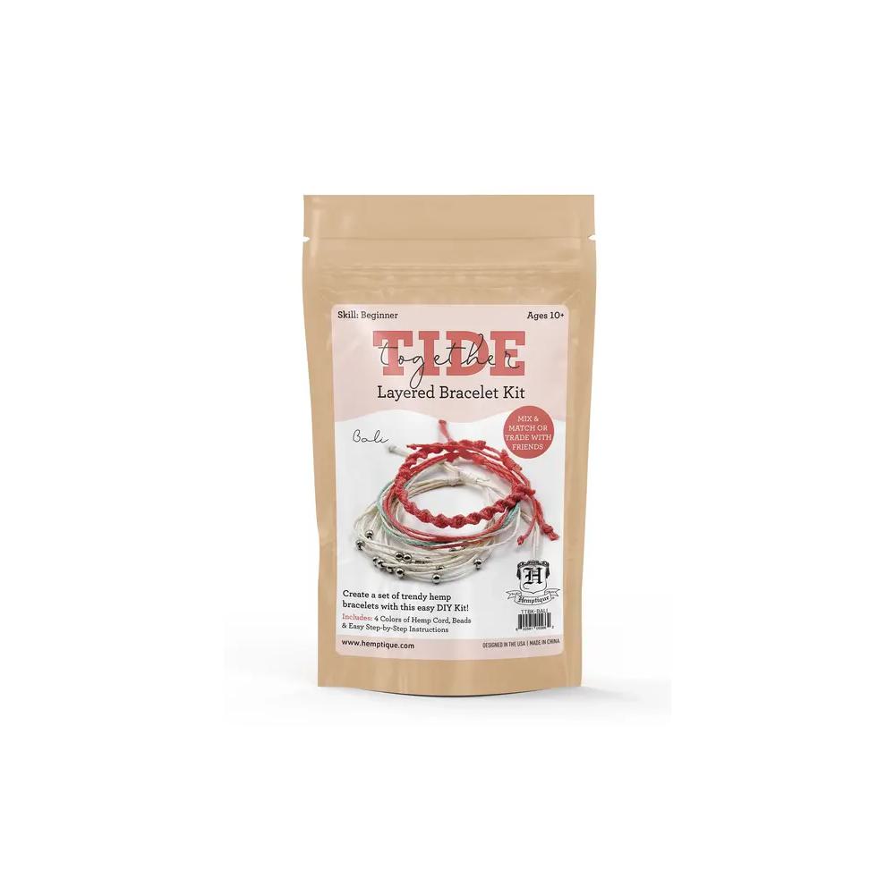 Models & Kits, Art & School, Hemptique, Tide Together, Layered, Hemp Cord, Bracelet Kit, Bali, 956994